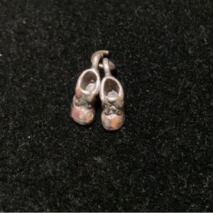 sterling silver baby shoes charm
